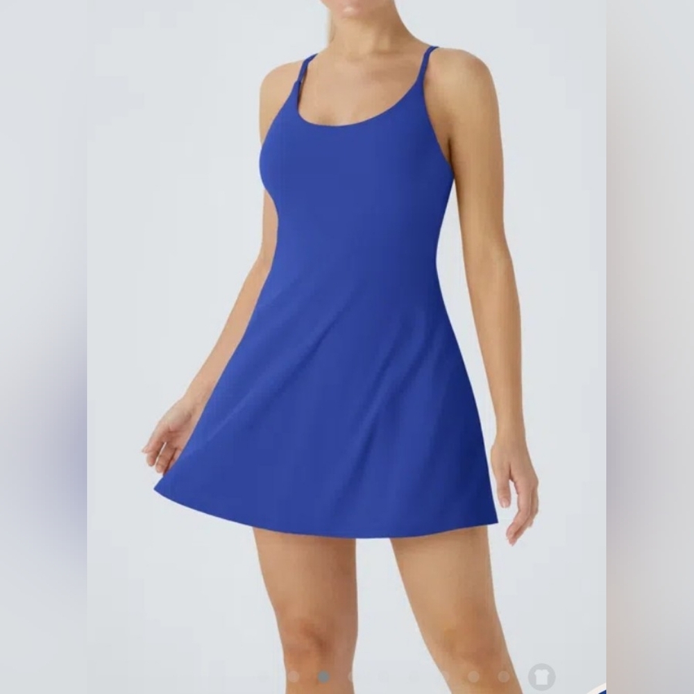 Halara NWT Play it my way Crisscross Backless Active Dress